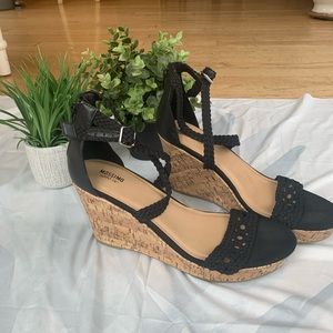 ★ Mossimo Black crochet wedges ★